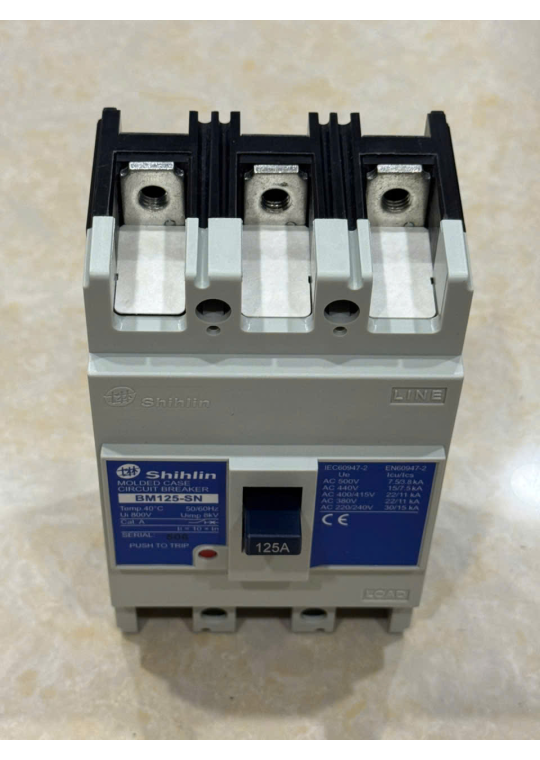 MCCB SHIHLIN 3P 125A 22kA ( BM125-SN )