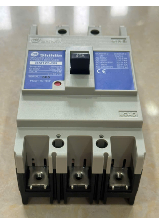 MCCB SHIHLIN 3P 40A 22kA ( BM125-SN )