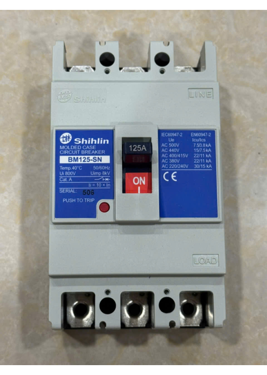 MCCB SHIHLIN 3P 125A 22kA ( BM125-SN )