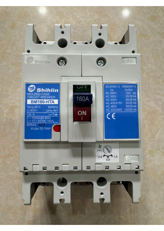 MCCB SHIHLIN 3P 160A 50kA ( BM160-HTA )
