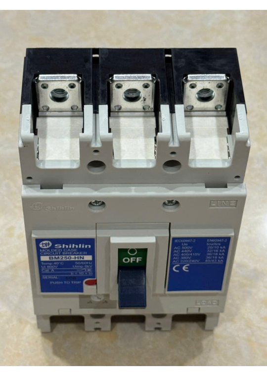 MCCB SHIHLIN 3P 200A 36kA ( BM250-HN )