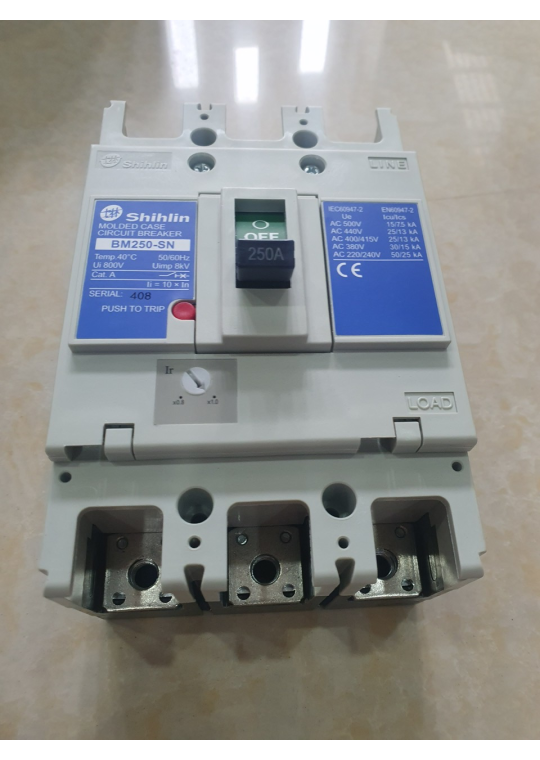 MCCB SHIHLIN 3P 250A 30kA ( BM250-SN )