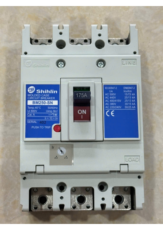 MCCB SHIHLIN 3P 175A 30kA ( BM250-SN )