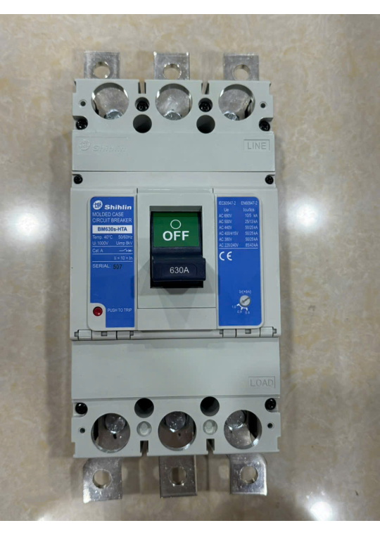 MCCB SHIHLIN 3P 630A 50kA ( BM630s-HTA )