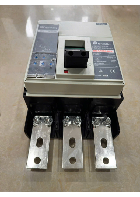MCCB SHIHLIN 3P 1250A 70kA chỉnh dòng điện tử 0.4~1.0*In ( BMA1250-RED )