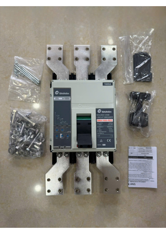 MCCB SHIHLIN 3P 1600A 70kA chỉnh dòng điện tử 0.4~1.0*In ( BMA1600-RED )