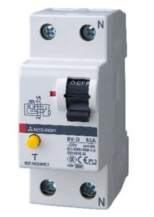 RCCB MITSUBISHI 2P 63A 30mA/300mA ( BV-D )