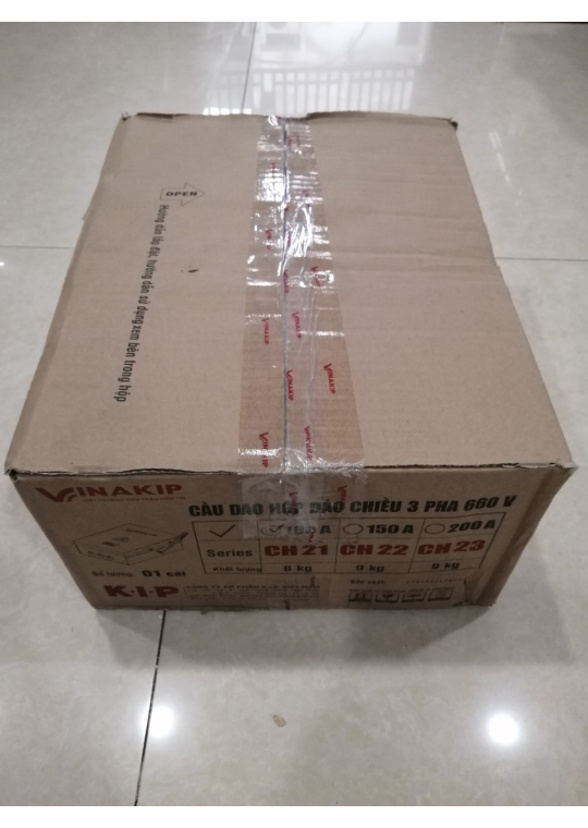 Cầu dao hộp VINAKIP 3 pha 3 cực 100A 660V - Đảo Chiều ( CDH3P2N 100A )