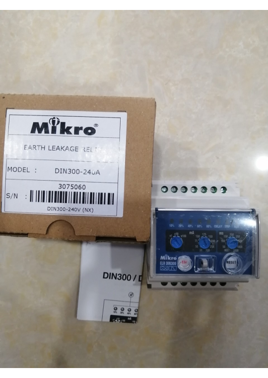 Rơ le bảo vệ dòng rò Mikro DIN300-240A 