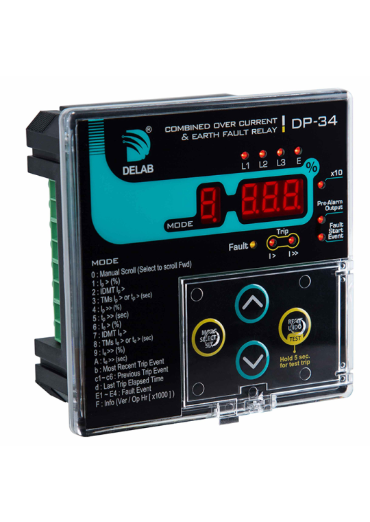 Relay bảo vệ quá dòng và chạm đất DELAB DP-34