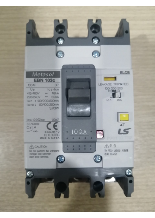 ELCB LS 3P 100A 18kA 30mA hoặc 1.2.500mA ( EBN103c )