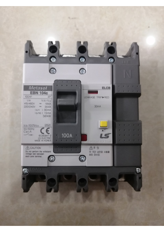 ELCB LS 4P 100A 18kA 30mA hoặc 1.2.500mA ( EBN104c )