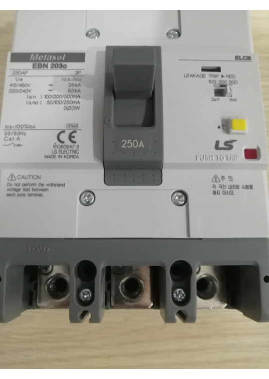 ELCB LS 3P 250A 26kA 30mA hoặc 1.2.500mA ( EBN203c )