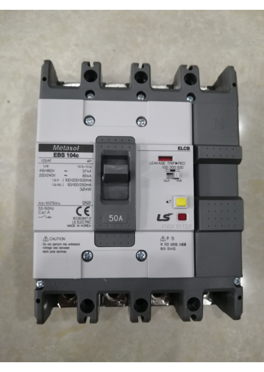 ELCB LS 4P 50A 37kA 30mA hoặc 1.2.500mA ( EBS104c )