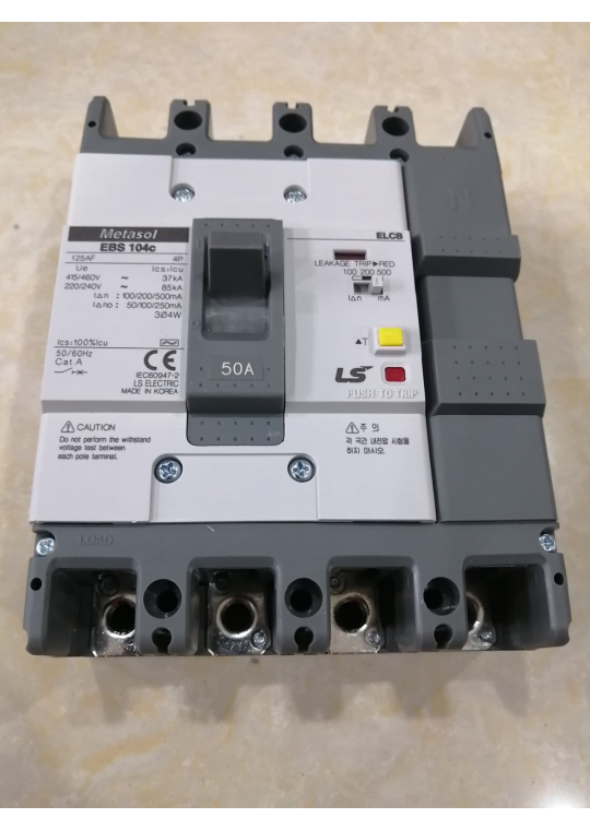 ELCB LS 4P 50A 37kA 30mA hoặc 1.2.500mA ( EBS104c )