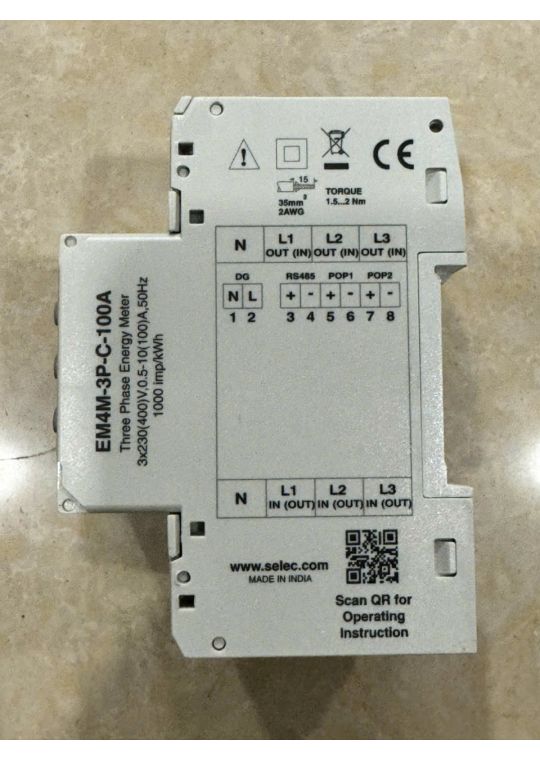 Đồng hồ đo đa chức năng SELEC EM4M-3P-C-100A size: 90x70