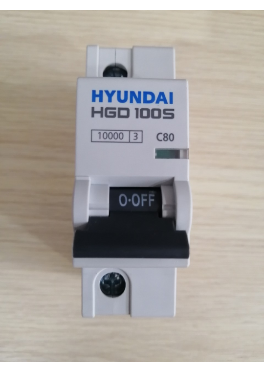 MCB HYUNDAI 1P 80A 10kA ( HGD100S )