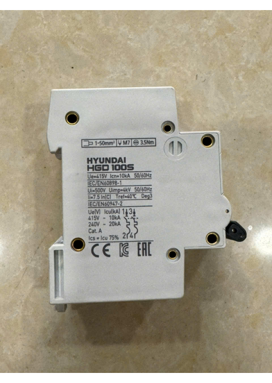 MCB HYUNDAI 2P 80A 10kA ( HGD100S )