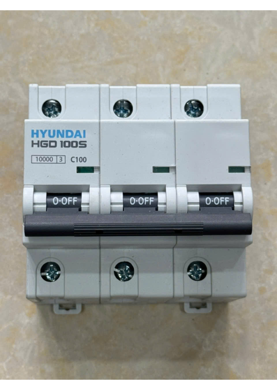 MCB HYUNDAI 3P 100A 10kA ( HGD100S )
