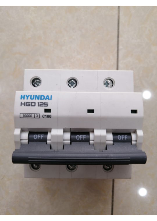MCB HYUNDAI 3P 100A 10kA ( HGD125 )