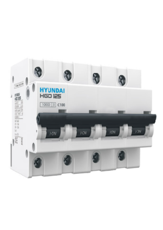 MCB HYUNDAI 4P 80A 10kA ( HGD125 )
