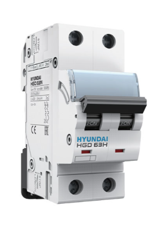MCB HYUNDAI 2P 6A 10kA ( HGD63H )