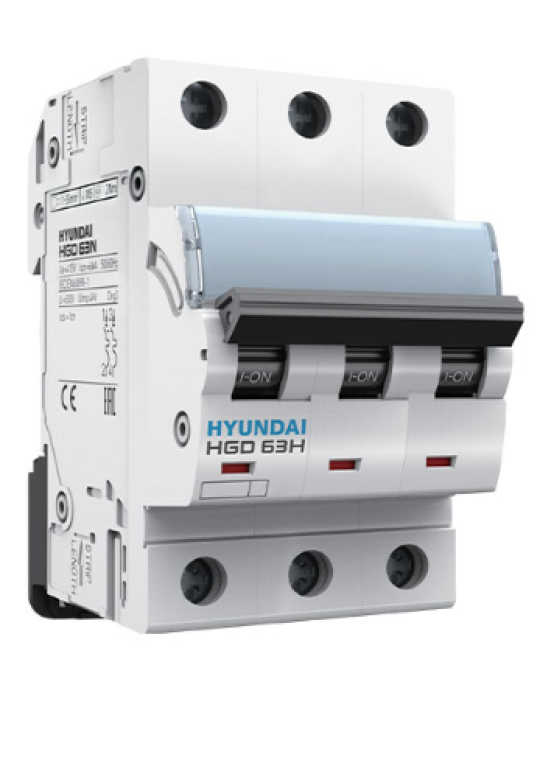 MCB HYUNDAI 3P 20A 10kA ( HGD63H )