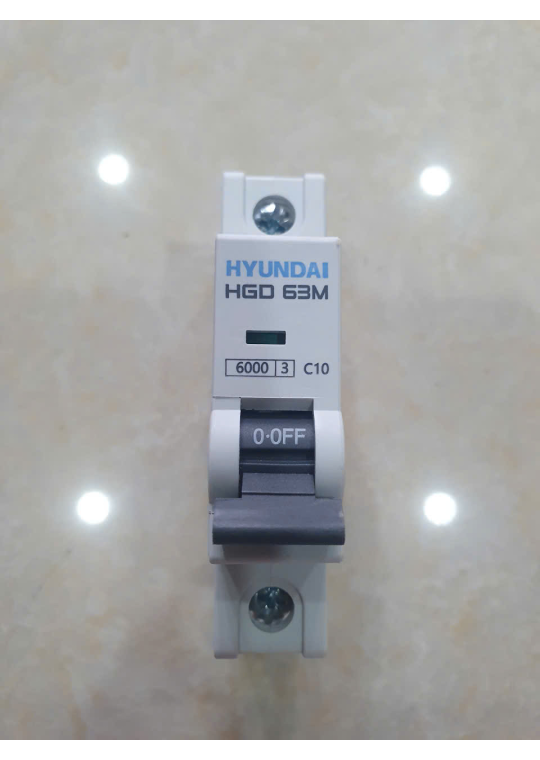 MCB HYUNDAI 1P 10A 6kA ( HGD63M )