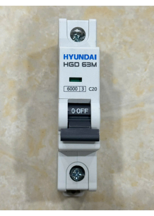 MCB HYUNDAI 1P 20A 6kA ( HGD63M )