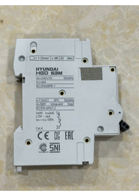 MCB HYUNDAI 1P 25A 6kA ( HGD63M )