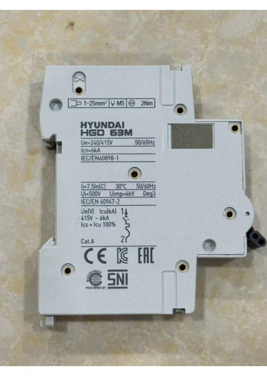 MCB HYUNDAI 1P 50A 6kA ( HGD63M )