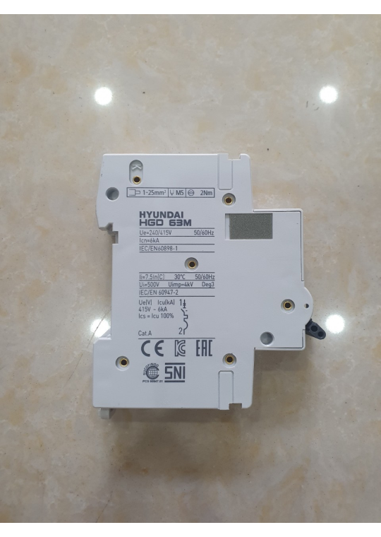 MCB HYUNDAI 1P 6A 6kA ( HGD63M )