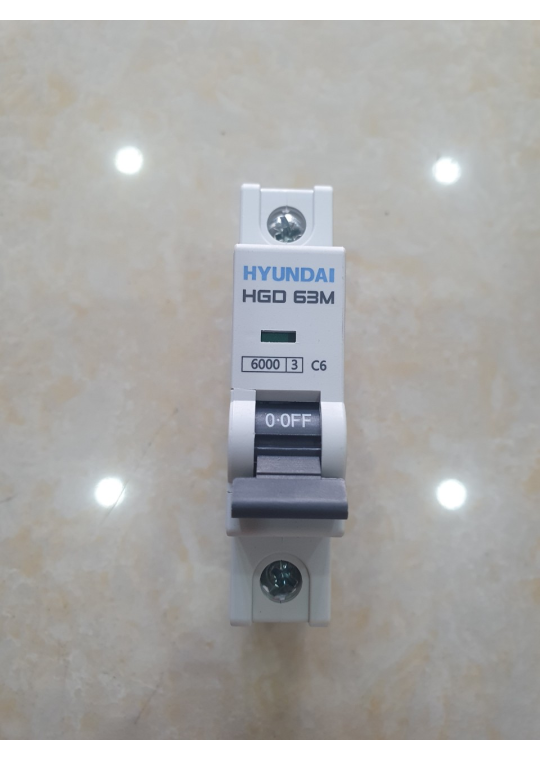 MCB HYUNDAI 1P 6A 6kA ( HGD63M )