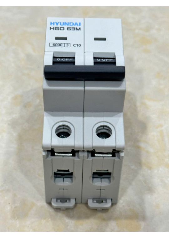 MCB HYUNDAI 2P 10A 6kA ( HGD63M )