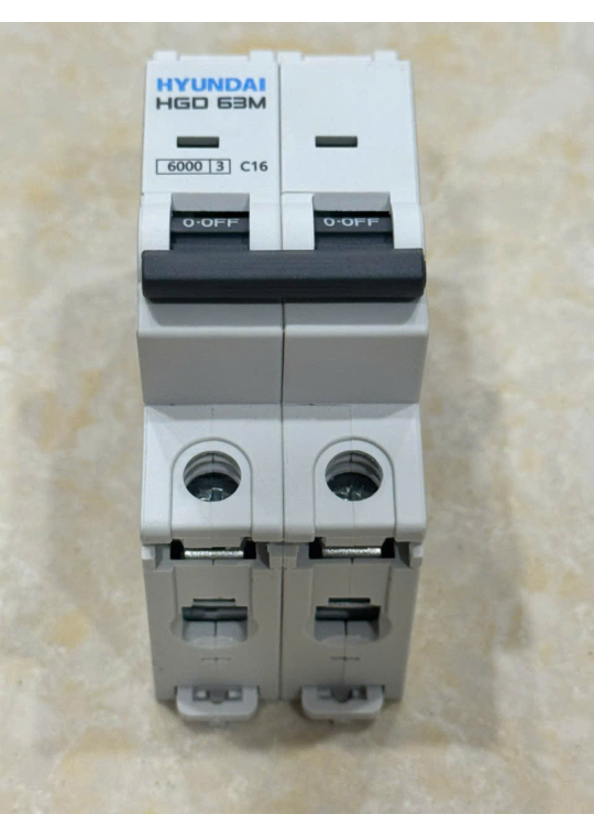 MCB HYUNDAI 2P 16A 6kA ( HGD63M )