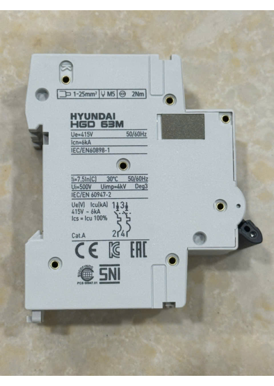 MCB HYUNDAI 2P 16A 6kA ( HGD63M )