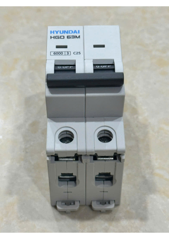 MCB HYUNDAI 2P 25A 6kA ( HGD63M )