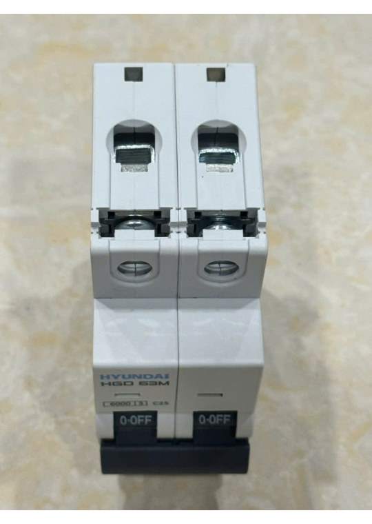 MCB HYUNDAI 2P 25A 6kA ( HGD63M )