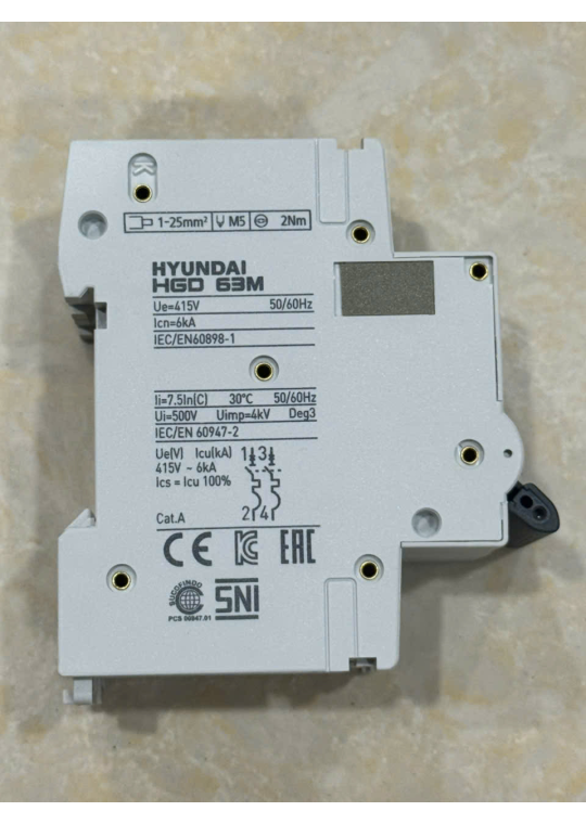 MCB HYUNDAI 2P 40A 6kA ( HGD63M )