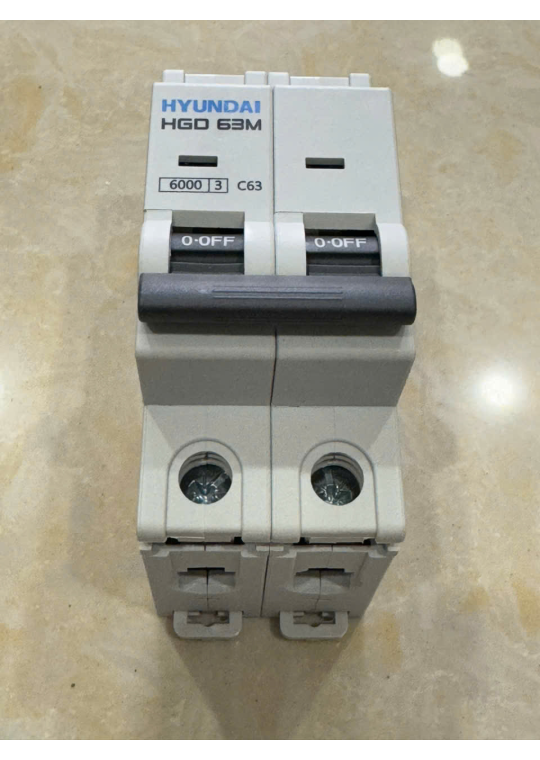 MCB HYUNDAI 2P 63A 6kA ( HGD63M )