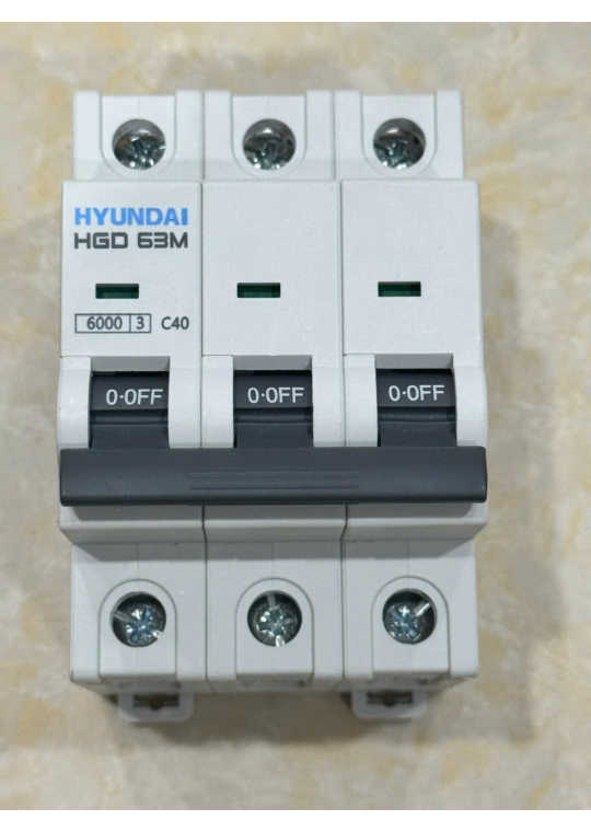 MCB HYUNDAI 3P 40A 6kA ( HGD63M )