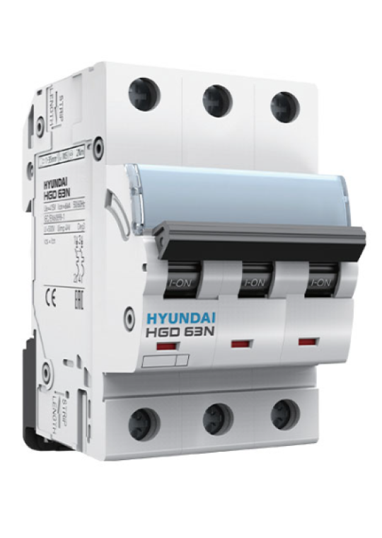 MCB HYUNDAI 3P 6A 6kA ( HGD63N )