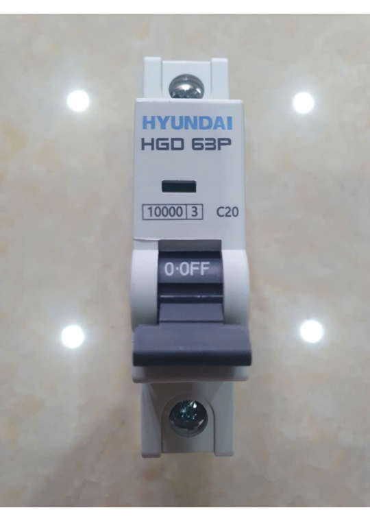 MCB HYUNDAI 1P 20A 10kA ( HGD63P )