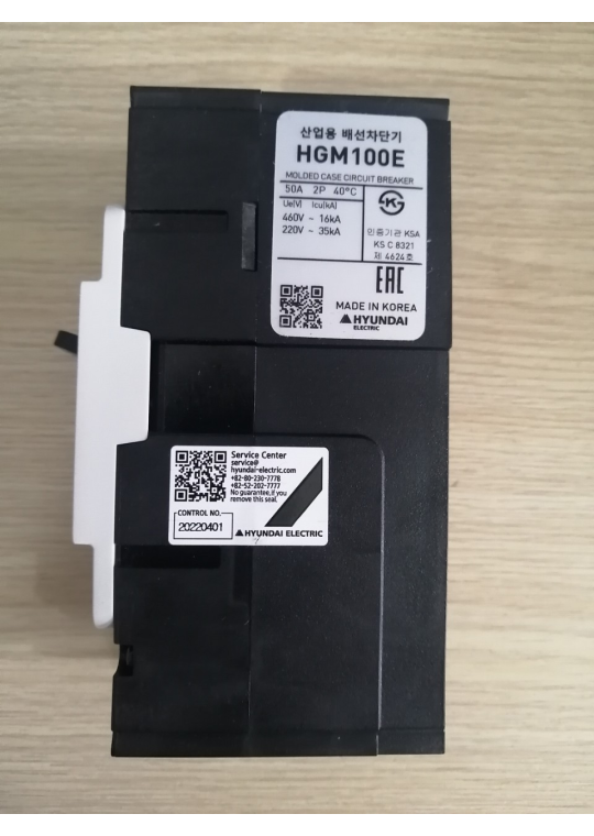 MCCB HYUNDAI 2P 50A 35kA ( HGM100E-F )