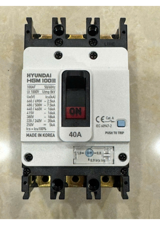MCCB HYUNDAI 3P 40A 16kA ( HGM100E-F )