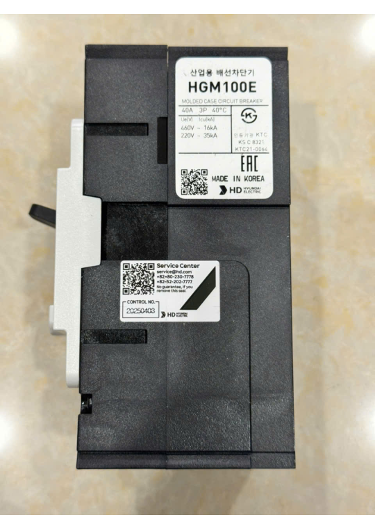 MCCB HYUNDAI 3P 40A 16kA ( HGM100E-F )