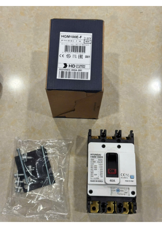 MCCB HYUNDAI 3P 40A 16kA ( HGM100E-F )