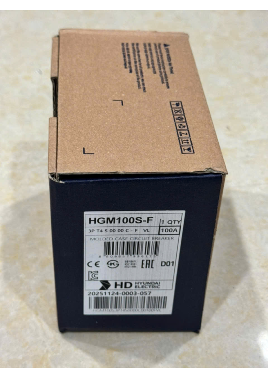 MCCB HYUNDAI 3P 100A 20kA ( HGM100S-F )