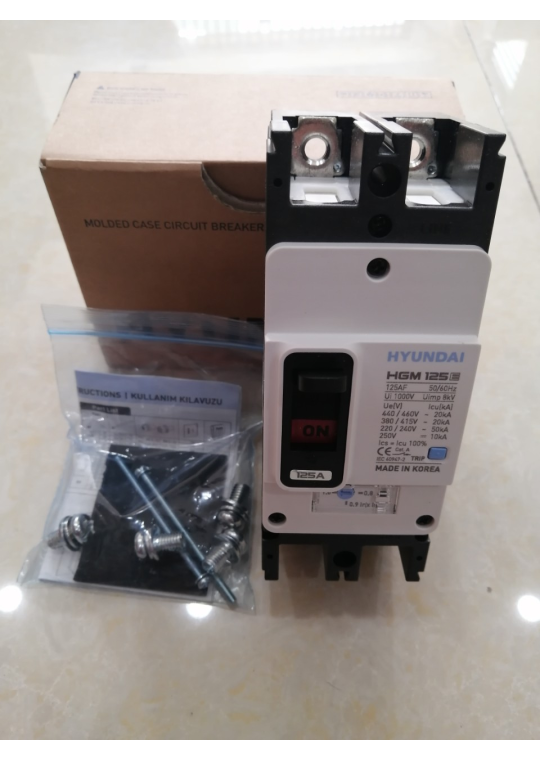 MCCB HYUNDAI 2P 125A 65kA ( HGM125S-F )