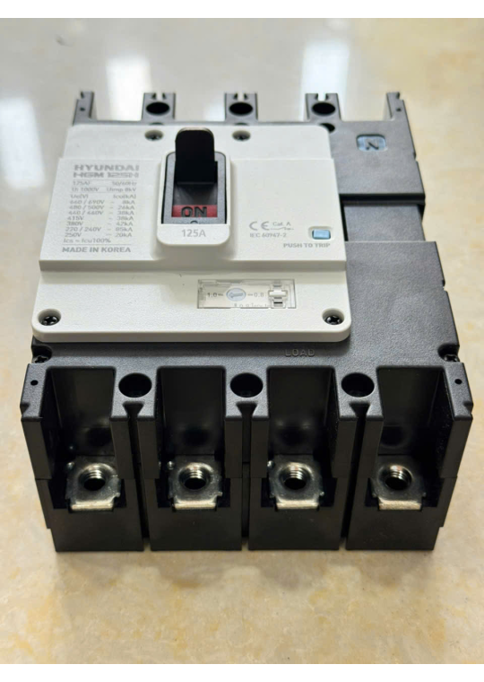 MCCB HYUNDAI HGM125H 4P 100A 38kA